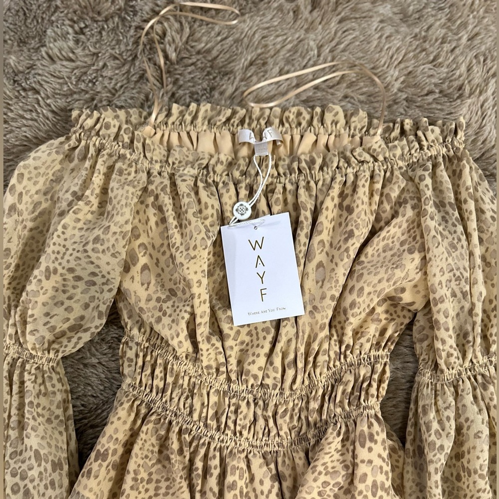W.A.Y.F Smocked Off-Shoulder Top - Picture 3 of 5